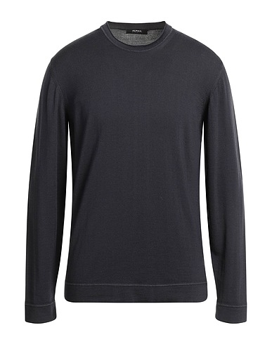 ALPHA STUDIO Jumper Charcoal 100% Merino Wool