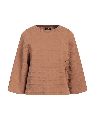ELISABETTA FRANCHI Jumper Camel 53% Viscose, 25% Polypropylene, 22% Polyester