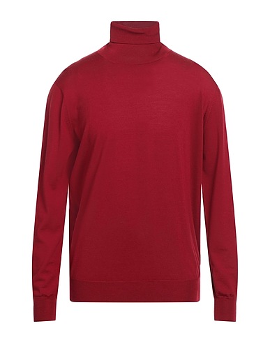 FILIPPO DE LAURENTIIS Polo neck Burgundy 100% Merino Wool