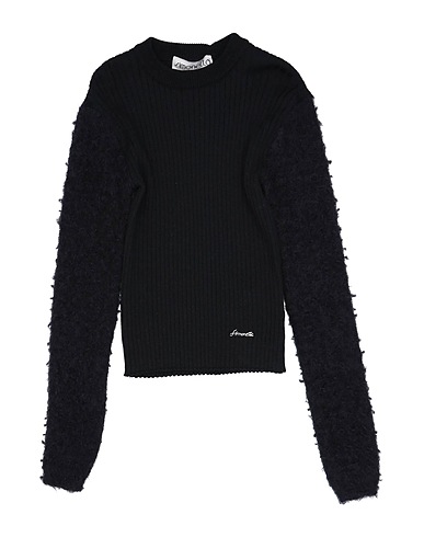 SIMONETTA Pullover Nero 100% Lana Vergine