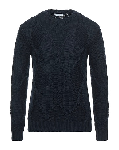 PAOLO PECORA Jumper Midnight blue 100% Virgin Wool