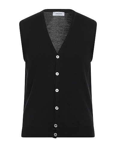 GRAN SASSO Cardigan Black 100% Virgin Wool
