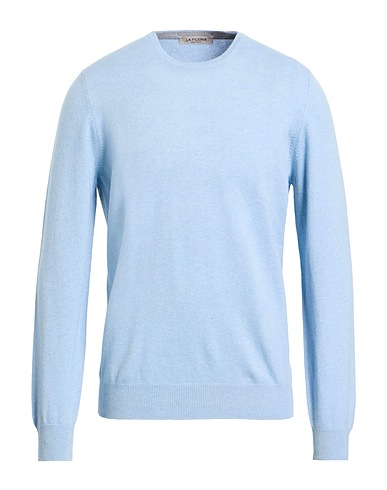 LA FILERIA Sweater Sky blue 80% Virgin Wool, 10% Cashmere, 10% Viscose