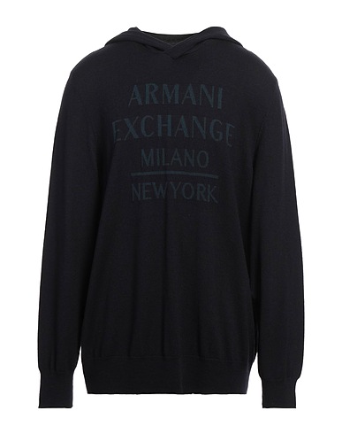 ARMANI EXCHANGE Jumper Midnight blue 50% Acrylic, 50% Virgin Wool, Wool, Elastane, Polyamide