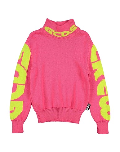 GCDS MINI Polo neck Fuchsia 50% Merino Wool, 50% Acrylic