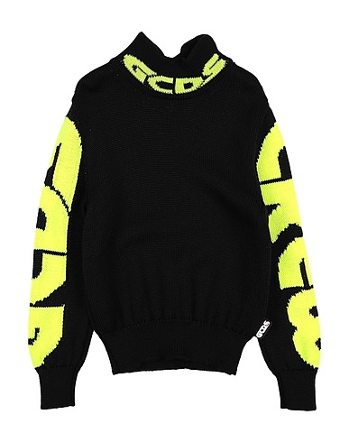 GCDS MINI Rollkragenpullover Schwarz 50% Merinowolle, 50% Acryl