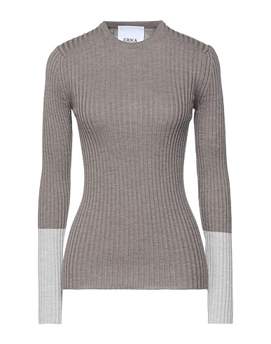 ERIKA CAVALLINI Sweater Taupe 100% Virgin Wool