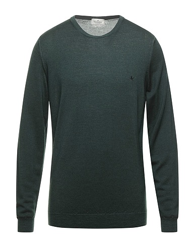 BROOKSFIELD Sweater Dark green 100% Virgin Wool