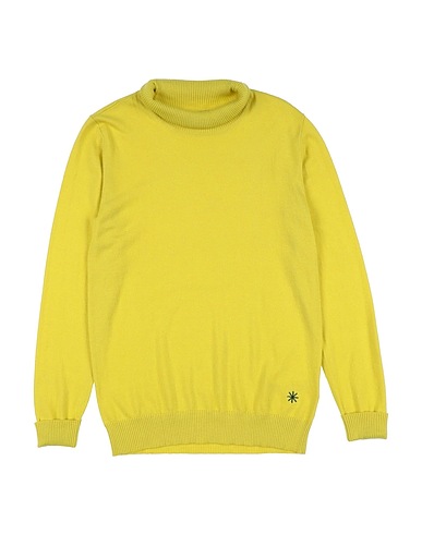 MANUEL RITZ Polo neck Lime green 35% Polyamide, 35% Viscose, 30% Wool
