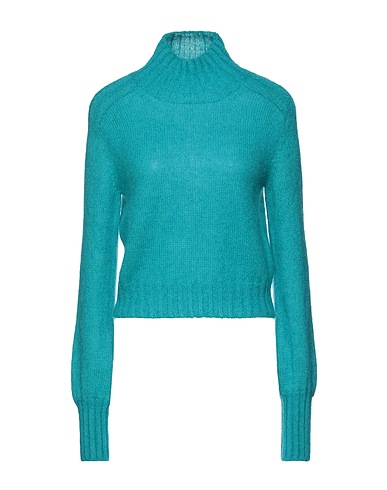 ALBERTA FERRETTI Polo neck Turquoise 50% Mohair wool, 32% Polyamide, 18% Virgin Wool