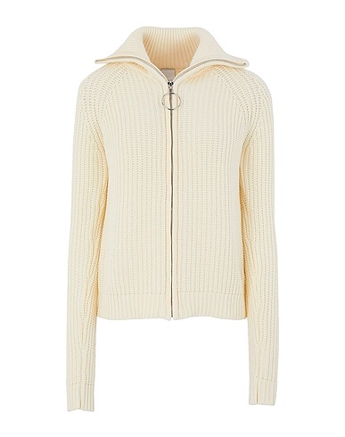 8 by YOOX Strickjacke Elfenbein 72% Baumwolle, 28% Polyester