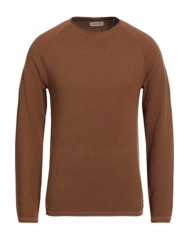 JACK & JONES Jumper Brown 100% Cotton