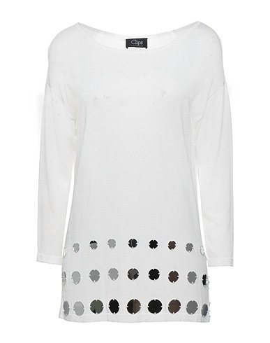CLIPS Sweater White 75% Viscose, 25% Polyamide