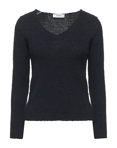 ALPHA STUDIO Pullover Bleu nuit 38% Polyamide, 30% Coton, 30% Viscose, 2% Élasthanne