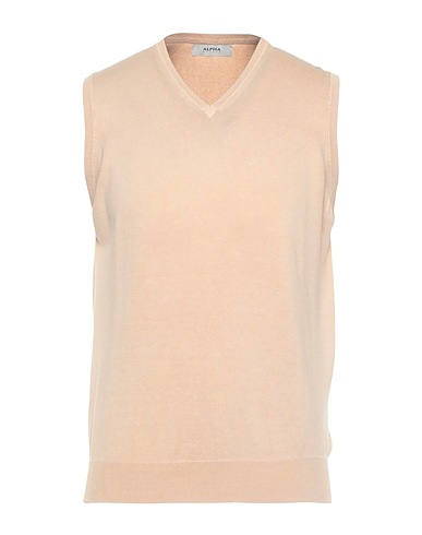 ALPHA STUDIO Maglia Gilet Sabbia 100% Cotone