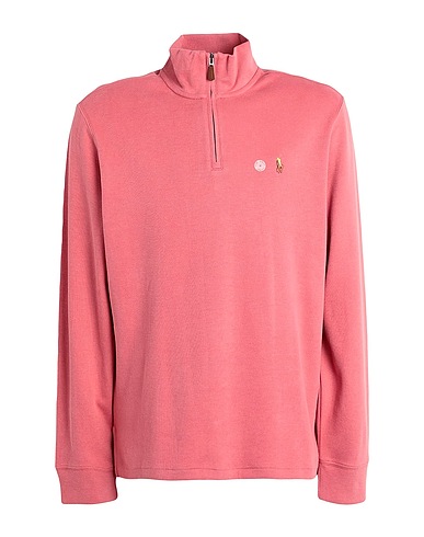 POLO RALPH LAUREN Jumper with zip ESTATE-RIB COTTON PULLOVER
 Coral 100% Cotton