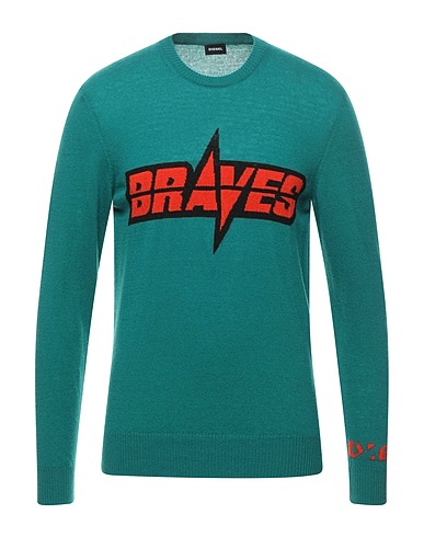 DIESEL Pullover Verde smeraldo 87% Lana, 13% Cachemire