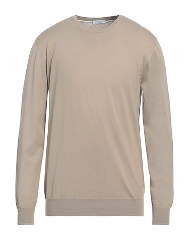 PAOLO PECORA Jumper Beige 100% Cotton, Polyester, Polyurethane