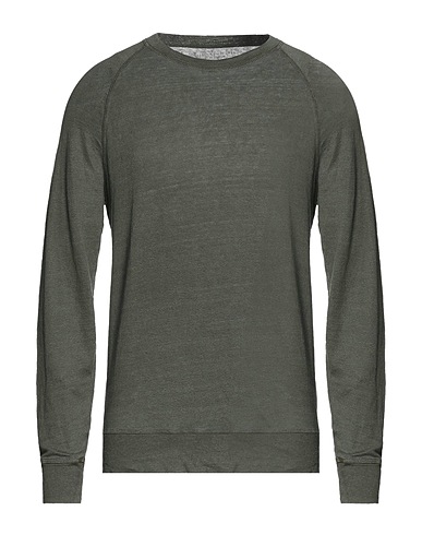 MAJESTIC FILATURES Jumper Military green 96% Linen, 4% Elastane