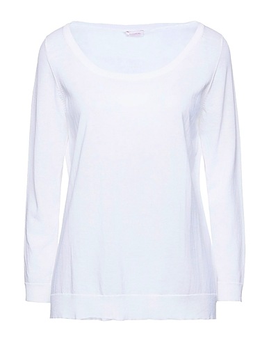 ROSSOPURO Pullover Bianco 100% Cotone