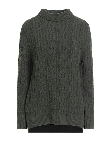 BARBOUR Polo neck Military green 55% Wool, 45% Cotton