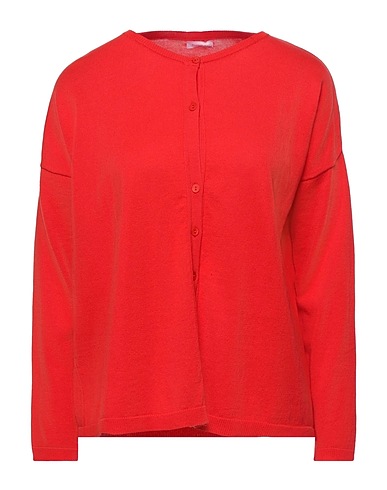 ROSSOPURO Cardigan Rosso 100% Cotone