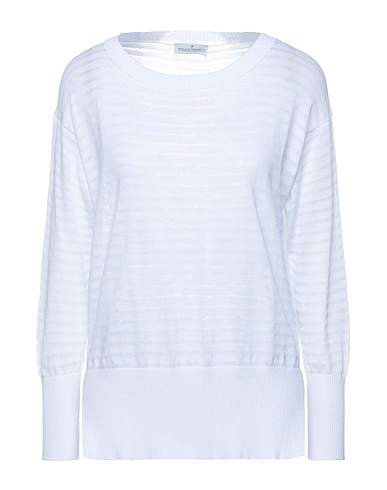 BRUNO MANETTI Pullover Weiß 100% Baumwolle