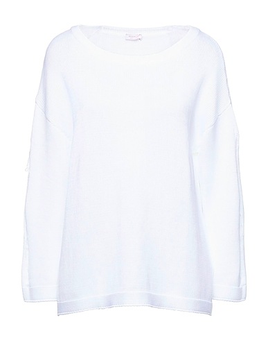 ROSSOPURO Pullover Bianco 100% Cotone