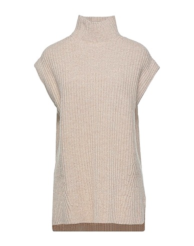 GANNI Polo neck Sand 60% Recycled wool, 18% Polyamide, 10% Wool, 7% Recycled polyester, 5% Other Fibres