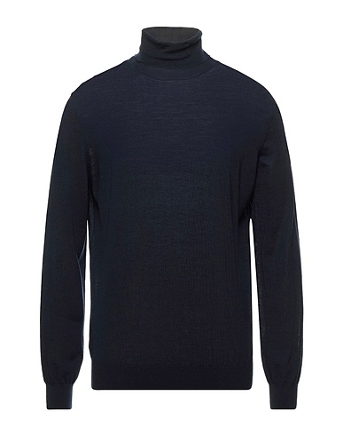 MANIPUR CASHMERE Rollkragenpullover Nachtblau 100% Merinowolle