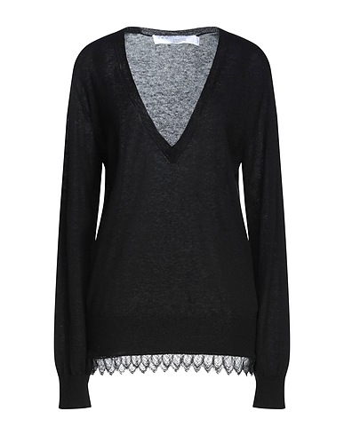 IRO Cashmere jumper Black 100% Cashmere, Cotton, Polyamide
