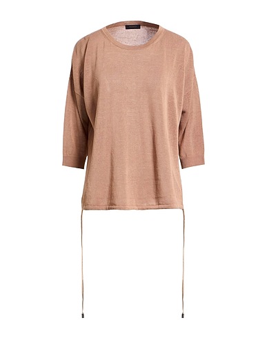 PESERICO Jumper Light brown 60% Linen, 40% Cotton