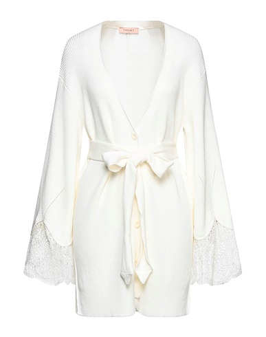 TWINSET Cardigan Bianco 100% Cotone, Poliammide