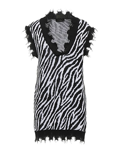 ANGELA MELE MILANO Maglia Gilet Nero 50% Acrilico, 50% Cotone