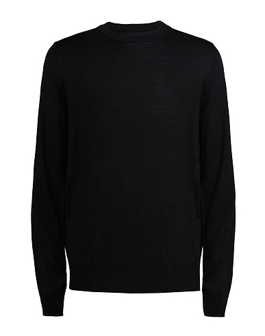 SELECTED HOMME Pullover Noir 50% Polyester, 50% Laine mérinos