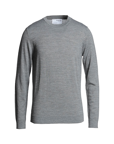 SELECTED HOMME Sweater Grey 50% Polyester, 50% Merino Wool