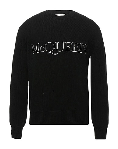 MCQUEEN Jumper Black 100% Cotton, Viscose, Polyester