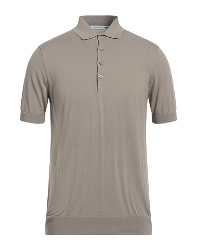 PAOLO PECORA Jumper Khaki 100% Cotton, Mother-of-pearl