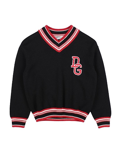 DOLCE&GABBANA Jumper Black 100% Virgin Wool, Polyester, Viscose