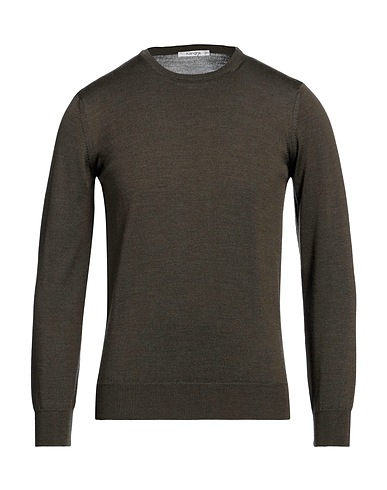 KANGRA Jumper Military green 100% Merino Wool
