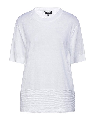THEORY Pullover Bianco 74% Lino, 25% Viscosa, 1% Altre Fibre