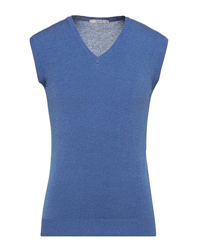 TSD12 Sleeveless sweater Slate blue 42% Modal, 38% Acrylic, 20% Polyamide