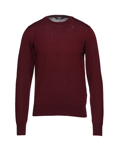 K-WAY Sweater SEBASTIEN MERINO
 Burgundy 100% Merino Wool