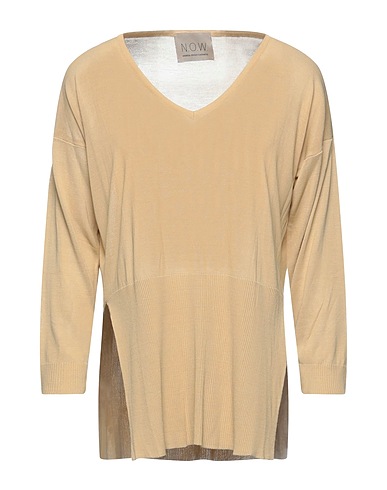 N.O.W. ANDREA ROSATI CASHMERE Pullover Sabbia 100% Viscosa
