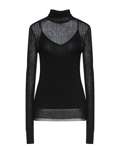 PATRIZIA PEPE Μπλούζα ζιβάγκο Μαύρο 100% Μαλλί