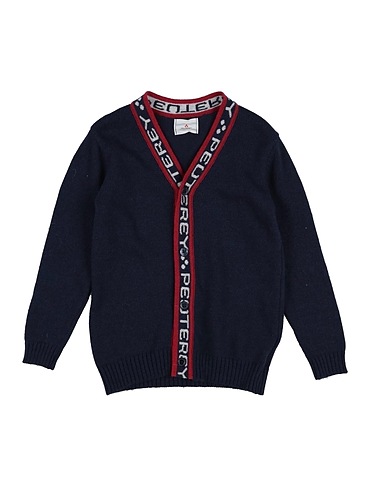 PEUTEREY Cardigan Midnight blue 45% Viscose, 25% Merino Wool, 25% Polyamide, 5% Cashmere