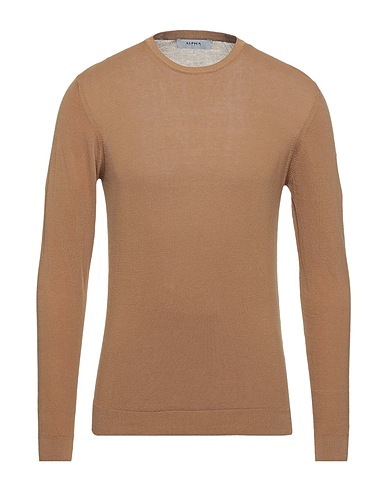 ALPHA STUDIO Sweater Camel 100% Cotton