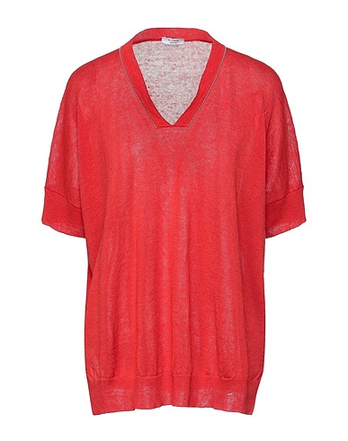 PESERICO Jumper Red 60% Linen, 40% Cotton