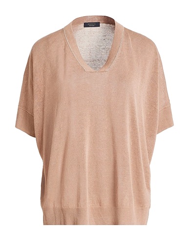 PESERICO Jumper Light brown 60% Linen, 40% Cotton