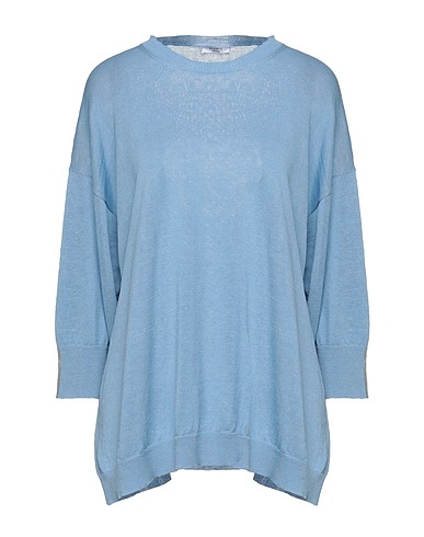 PESERICO Sweater Sky blue 60% Linen, 40% Cotton